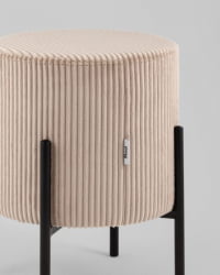 Пуф Кейси велюр рельефный бежевый