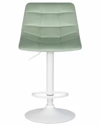 Стул барный ДОБРИН ТАИЛОР ВХИТЕ Пудрово-мятный велюр МДЖ9-87 / DOBRIN TAILOR WHITE MJ9-87