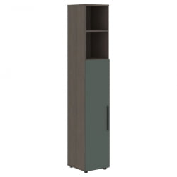 Шкаф-колонка с глухой средней дверью (левый) ВЕЛИОН ВХCС 40.6 Л Нефрит Дуб Сильвер / VELION VHCS L