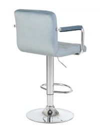 Стул барный ДОБРИН КРУГЕР АРМ (пудрово-голубой велюр (МДЖ9-74)) 2 шт / DOBRIN KRUGER ARM (MJ9-74))