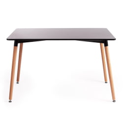 Стол ДЖОХН (мод. Т1001) МДФ/дерево, 80 х 120 х 75 см , Блаcк (черный)/ Натурал (натуральный) / JOHN (mod. T1001) Black Natural