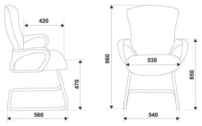 Кресло офисное (низкая спинка) Бюрократ CХ-818-ЛОВ-В/15-21 (Б) / CH-818-LOW-V/15-21