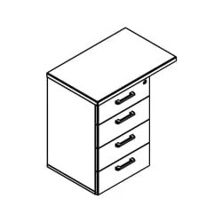 Тумба приставная КСЛC-4Д.2 Дуб Сонома / XLC-4D.2