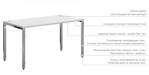 Стол письменный левый КСТЕН ГЛОСС КСГCЕТ 169 Л Дуб Сонома / XTEN GLOSS XGCET L
