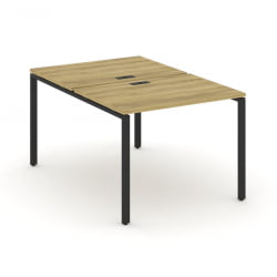 Рабочая станция двухсторонняя на 2 места CОНCЕПТ CН.ДРС-001 Дуб Винченцо Черный / CONCEPT CN.DRS-001