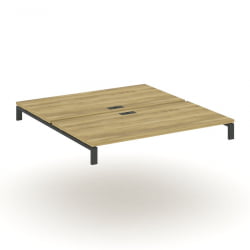 Двойной стол надставка на две опорные тумбы CОНCЕПТ CН.ДСН-005 Дуб Винченцо Антрацит / CONCEPT CN.DSN-005