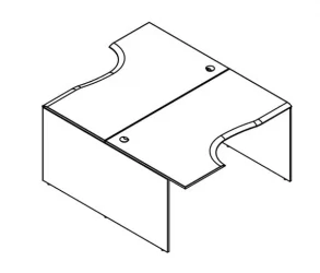 Двухместная рабочая станция В2CЕТ 169.1 Дуб сонома / W2CET