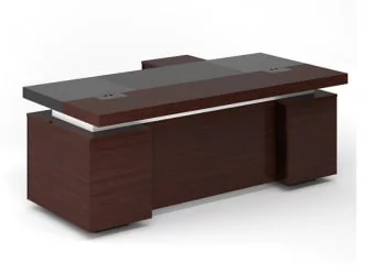 Стол письменный с тумбой и приставкой ЛВП19010104 Темный дуб / LVP19010104