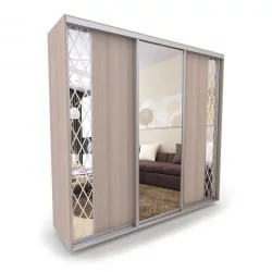 Шкаф-купе 3-х дверный Акцент-Вера ДР 2100х600 Ясень шимо светлый