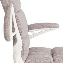 Кресло офисное Лугано Вх ткань теддй, светло-серый / Lugano Wh teddy,