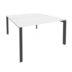 Рабочая станция на П-образном м/к ОНИКС О.МП-Д.РС-2.3.8 Белый Бриллиант/Антрацит / ONIX O.MP-D.RS-2.3.8