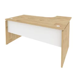 Стол эргономичный левый ОНИКС О.СА-4Л Тиквуд Светлый/Белый / ONIX O.SA-4L