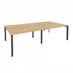 Рабочая станция на П-образном м/к ОНИКС О.МП-Д.РС-4.3.7 Тиквуд Светлый/Антрацит / ONIX O.MP-D.RS-4.3.7