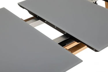 Стол раскл. Нарвик Гласс 120-150 Аутоматиc Натур/Дэрк матте гласс / Glass Automatic Natur/Dark matte glass