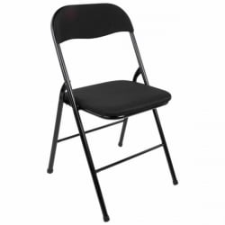 Стул складной для дома и офиса БРАБИКС Голф CФ-007 ткань Черный / BRABIX Golf CF-007