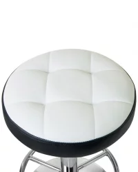 Табурет барный ДОБРИН БРУНО Бело-черный / DOBRIN BRUNO