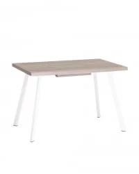 Большой обеденный стол Плаин раскладной 116-158*74 Дуб Ан/белый / Plain