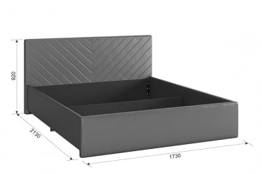 Кровать 1.6 Сандра 2 с основанием ЗО.КМ1.6-12.2 персик (велюр) / ZO.KM1.6-12.2