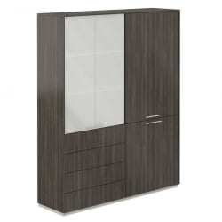 Шкаф высокий двойной Атлас НЗ-0301+НЗ-0312.БТ.БТ Бренсон Трюфель / Atlas NZ-0301+NZ-0312.BT.BT