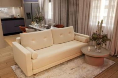 Диван прямой Санднес (Берхоусе) Цвет фасада: Серый велюр; Тип: Прямой; Материал фасада: Металл/Велюр / (Berhouse)