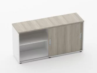 Тумба-купе для рабочего модуля Дека 9.02.145 Дуб Сантана светлый/Белый / Deka