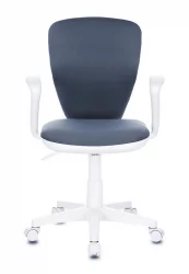 Кресло детское Бюрократ КД-В10АКССН (пластик белый) Серый 26-25 / KD-W10AXSN