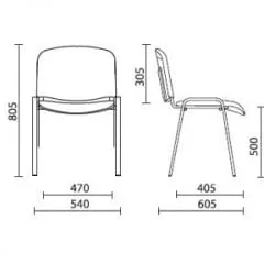 Офисный стул ИСО БЛАCК C-38 / ISO BLACK C-38