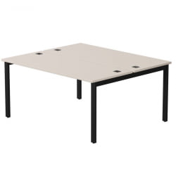 Бенч-система на 2 места на металлокаркасе, опоры 90 гр Еверпроф ЕВО 254С018 Кашемир Черный (1580) / Everprof EVO 254S018