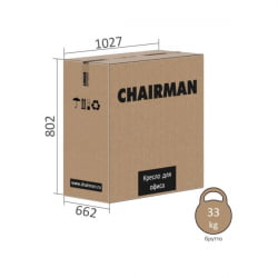 Кресло руководителя CХАИРМАН 409 экокожа Черный / CHAIRMAN