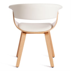 Стул ВИМТА (мод.8021) дерево / экокожа, 69х56х77 см, натуральный/белый / VIMTA (mod.8021)