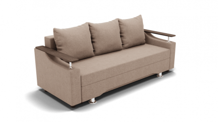 Диван Манго (ЗР) Цвет фасада: Светло коричневый; Тип: Прямой; Материал фасада: Металл/Велюр