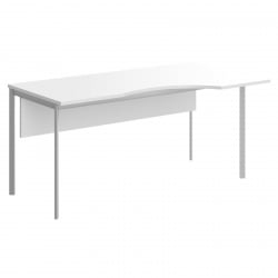 Стол эргономичный ИМАГО-С CА-2СД(Л/Р) белый алюминий / IMAGO-S CA-2SD(L/R)