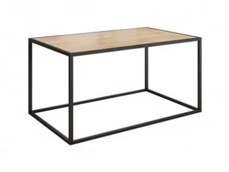 Стол журнальный Лофт ЛМН-08 Черный муар-дуб сонома / LMN-08