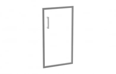 Дверь стекло в алюминии В-512 Р матовое / R