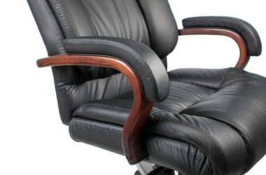 Кресло руководителя Бюрократ Т-9925ВАЛНУТ Черный / T-9925WALNUT