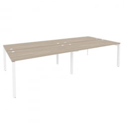 Рабочая станция на П-образном м/к ОНИКС О.МП-Д.РС-4.4.7 Дуб Аттик/Белый / ONIX O.MP-D.RS-4.4.7