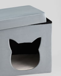 Пуф складной с ящиком Сторе Пет бирюзовый / Store Pet