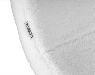 Стул обеденный ДОБРИН МИЛО (черные ножки, белый букле (УФ992-01)) / DOBRIN MILO (UF992-01))