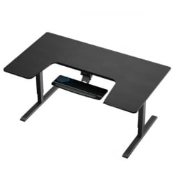 Стол для компьютера (для геймеров) У-образной формы с электрической регулировкой по высоте и трансформируемыми полками Еурека У-71 / U-образной Eureka U-71