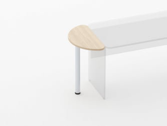 Приставка-полукруг Глассй 2.14 Дуб молочный / Glassy