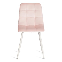 Мягкий стул CХИЛЛЙ (мод. 7094-1) вельвет/металл, 44,5х52,5х86 см, пинк (розовый) ХЛР39 / белый / CHILLY (mod. pink HLR39