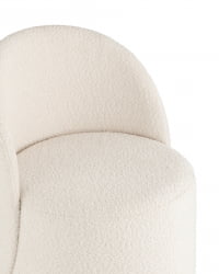 Пуф Лореен вращающийся букле Белый / Loreen