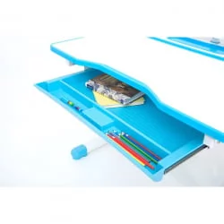 Комплект парта и стул с чехлом РИФФОРМА Комфорт-07 Белый Голубой / RIFFORMA Comfort-07