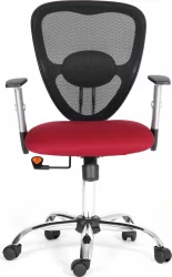 Офисное кресло для оператора CХАИРМАН 451 ТВ 13/АC (красный/черный) (Л) / CHAIRMAN TW 13/AC