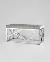 Банкетка АРТ ДЕКО велюр Серый