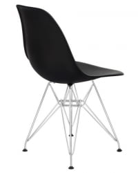 Стул обеденный ДОБРИН ДСР (ножки хром, цвет чёрный (Б-03)) 4 шт / DOBRIN DSR (B-03))