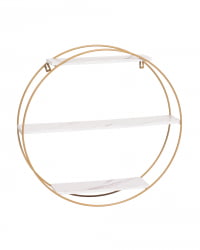 Полка Луна золотая Белый мрамор / Luna