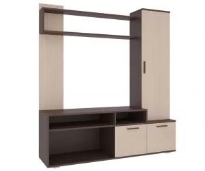 Современная стенка в гостиную Лаура Венге/Дуб млечный