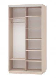 Шкаф-купе двухдверный Экспресс Дуо Комби 1200х2200х Белый снег / 1200х2200h