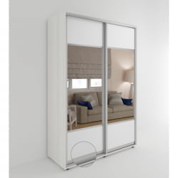 Шкаф-купе 2-х дверный Акцент-Дуэт КВ 1000х600 Выбеленное дерево